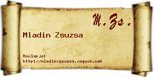 Mladin Zsuzsa névjegykártya